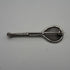 Antique Silver Tennis Racket-Shaped Brooch