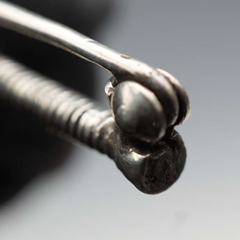 Antique Silver Tennis Racket-Shaped Brooch