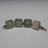 Antique K9 White Gold & Mother-of-Pearl Stud Earrings, Set of 4 with Case