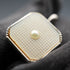 Antique K9 White Gold & Mother-of-Pearl Stud Earrings, Set of 4 with Case