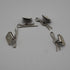 Antique K9 White Gold & Mother-of-Pearl Stud Earrings, Set of 4 with Case