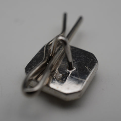 Antique K9 White Gold & Mother-of-Pearl Stud Earrings, Set of 4 with Case
