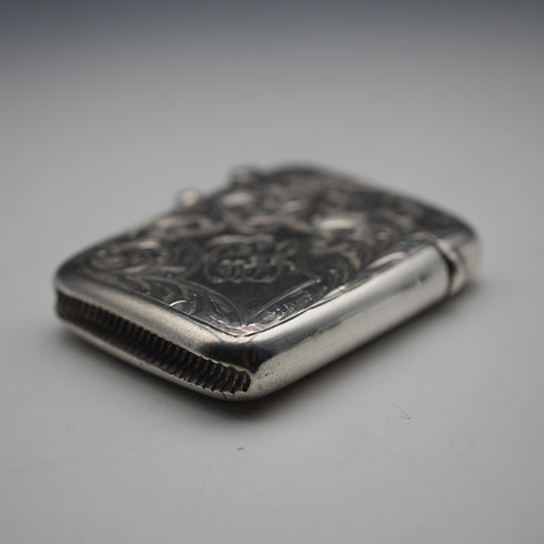 1903年 英国アンティーク 純銀製 ヴェスタケース 30g WILLIAM HAIR HASELER