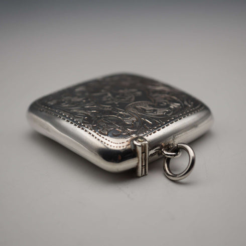 Vesta case de plata de ley, antigüedad británica de 1903, 30 g, Samuel Levi