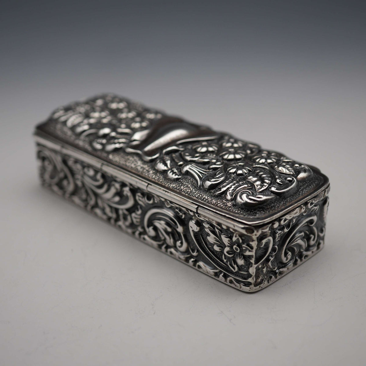 1906年 英国アンティーク 純銀製 トリンケットボックス 64g GEORGE