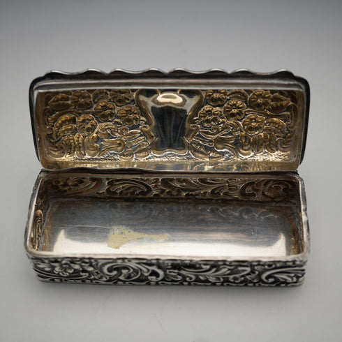 1906年 英国アンティーク 純銀製 トリンケットボックス 64g GEORGE NATHAN & RIDLEY HAYES