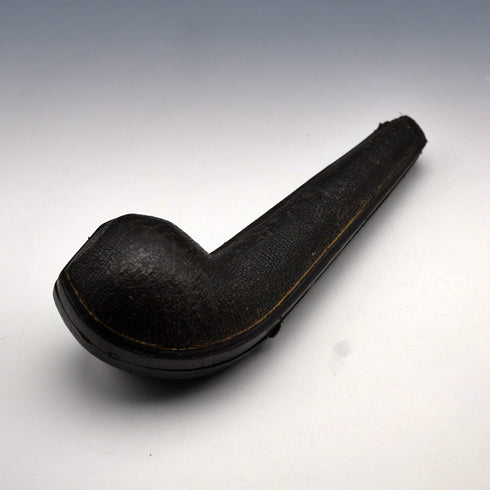 1901 British Antique “ROBERTSON” Smoking Pipe, Sterling Silver Mount, in a W. H. Carrington & Co. Case