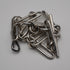 1894, Gran Bretaña, Antiguo, Enlace de trombón de plata pura, Cadena Albert, 42 g