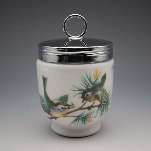 British Vintage Royal Worcester Porcelain Egg Coddler with Bird Design