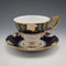 British Vintage Royal Crown Derby “Vine Cobalt” Cup & Saucer ①