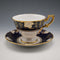 英國復古 Royal Crown Derby「葡萄藍」茶杯與茶碟①