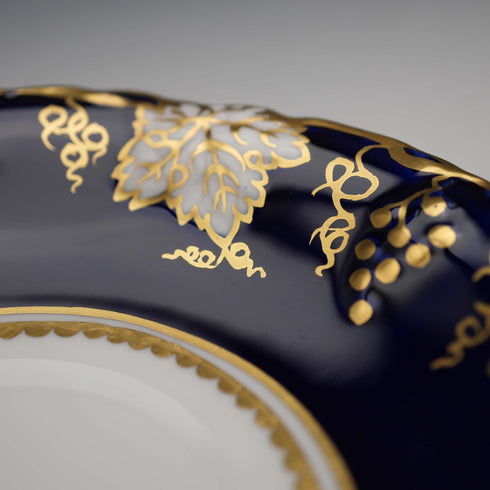 英國復古 Royal Crown Derby「葡萄藍」茶杯與茶碟①