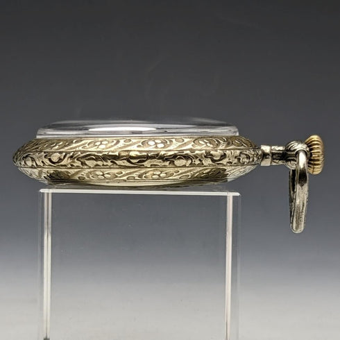 アンティーク 動作良好 シーマ 金張り花彫刻ケース 懐中時計