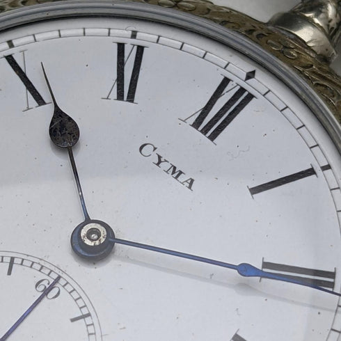 アンティーク 動作良好 シーマ 金張り花彫刻ケース 懐中時計