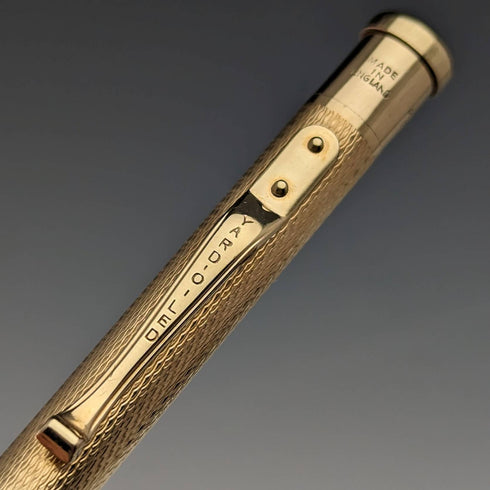 英國復古 Yard O 紅色卷金圓軸推進鉛筆(帶盒)