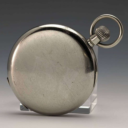 1930 年左右瑞士 Eberard Chronometer 懷錶 鎳質開放面 做工良好