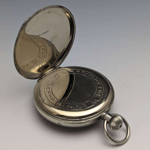 1930 年左右瑞士 Eberard Chronometer 懷錶 鎳質開放面 做工良好