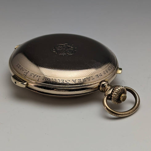 1918年頃 アンティーク Le Phare ミニッツリピーター&クロノグラフ 懐中時計 金張りハンターケース 整備済