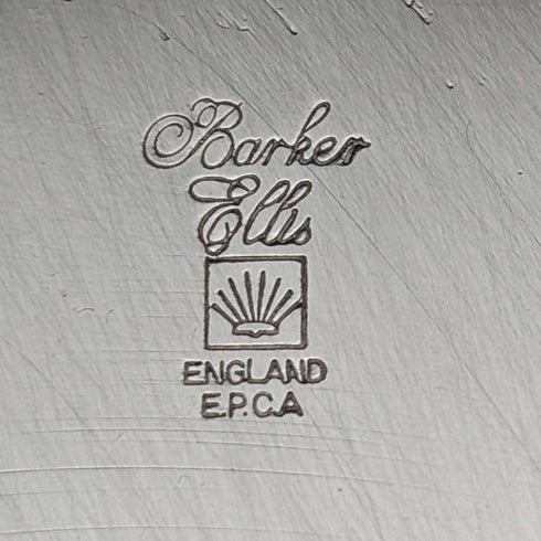 British Vintage Silver Plate Earring Decoration Tray Diameter 32cm Barker Ellis