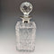 1979 British vintage cut glass square decanter with pure silver decoration JA Campbell
