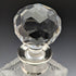 1982 British vintage cut glass square decanter with pure silver decoration CJ Vander