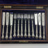 1877年 英国アンティーク 純銀製 カトラリー12ペア 計1475g Francis Higgins 木箱入り