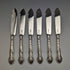 1877 British antique sterling silver cutlery 12 pairs total 1475g Francis Higgins wooden box