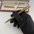 US Vintage Sheaffer Fountain Pen Gold Plated Fountain Pen and Ballpoint Pen Set with Case