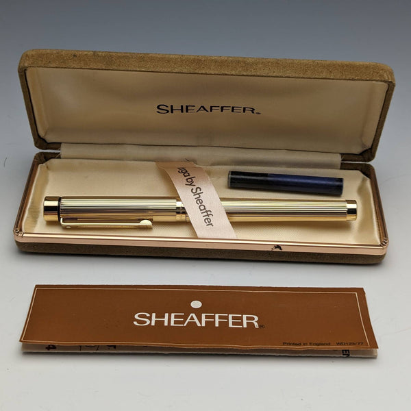 US Vintage Sheaffer Targa Fountain Pen Gold Plated Case