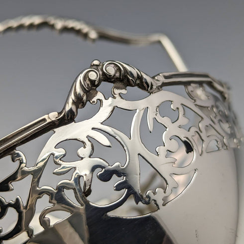 1929年 英国ヴィンテージ 純銀製 シュガーバスケット 100g Walker and Hall