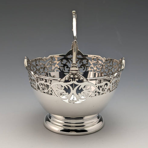 1929年 英国ヴィンテージ 純銀製 シュガーバスケット 100g Walker and Hall