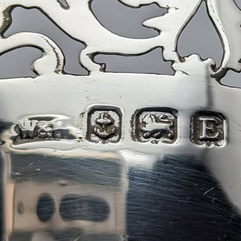 1929年 英国ヴィンテージ 純銀製 シュガーバスケット 100g Walker and Hall