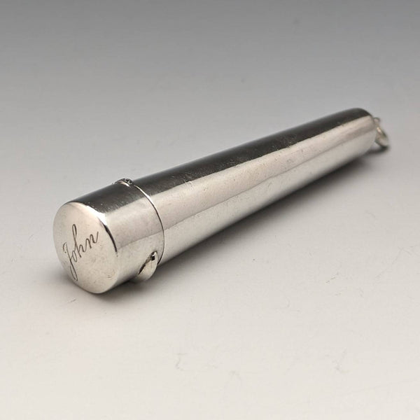 1899 British antique pure silver needle case 16g