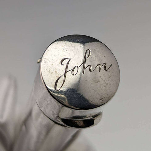 1899 British antique pure silver needle case 16g