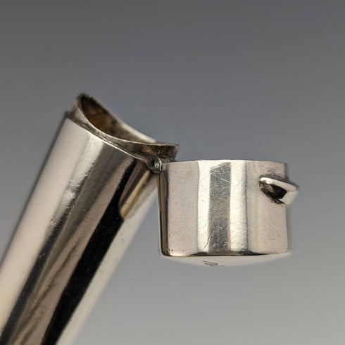 1899 British antique pure silver needle case 16g