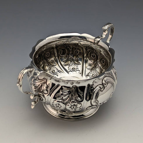 1894年 英国アンティーク 純銀製 シュガーボウル 113g John Millward Banks