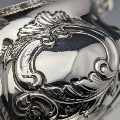 1894年 英国アンティーク 純銀製 シュガーボウル 113g John Millward Banks