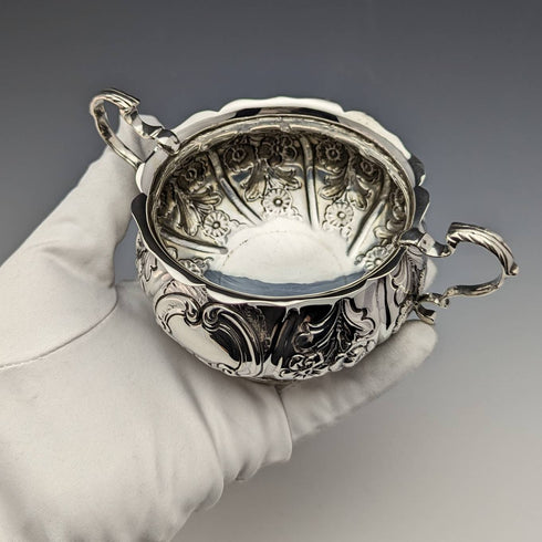 1894年 英国アンティーク 純銀製 シュガーボウル 113g John Millward Banks