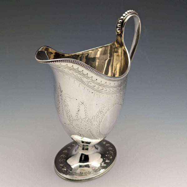 1872 British Antique Sterling Silver Cream Jug 138g Martin and Hall