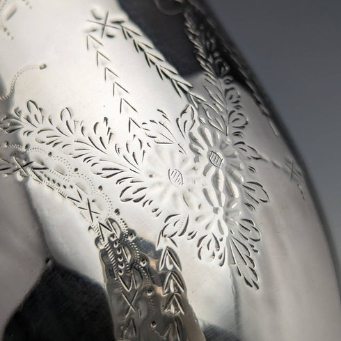 1872年 英国アンティーク 純銀製 クリームジャグ 138g Martin and Hall