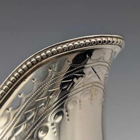 1872 British Antique Sterling Silver Cream Jug 138g Martin and Hall