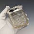 1910 British antique pure silver lid cut glass jar JH Worrall and Son
