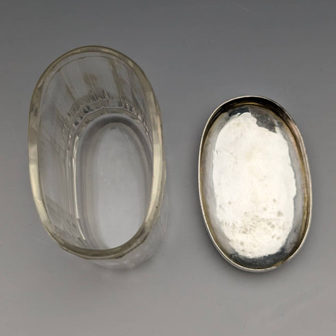 1899年 英国アンティーク 純銀蓋 ガラスボトル William Harrison Walter