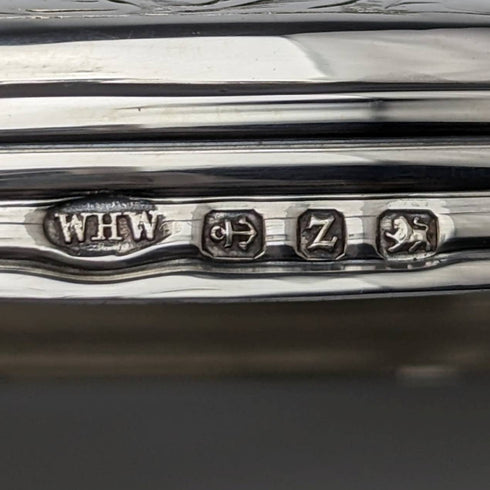 1899年 英国アンティーク 純銀蓋 ガラスボトル William Harrison Walter