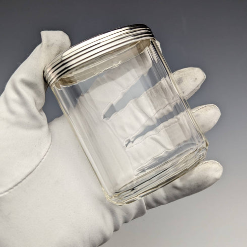 1899年 英国アンティーク 純銀蓋 ガラスボトル William Harrison Walter