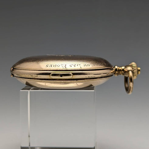 1918年頃 アンティーク Le Phare ミニッツリピーター&クロノグラフ 懐中時計 金張りハンターケース 整備済