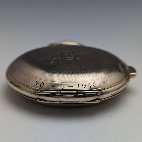 1918年頃 アンティーク Le Phare ミニッツリピーター&クロノグラフ 懐中時計 金張りハンターケース 整備済