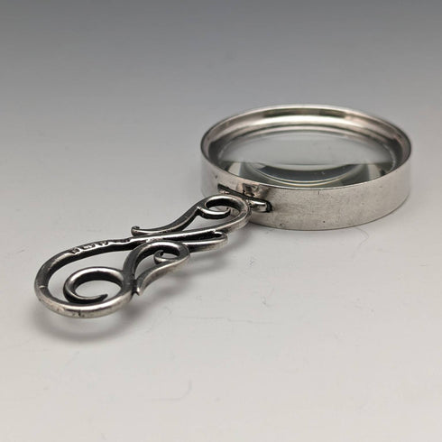 1878 年英國古董純銀小放大鏡放大鏡勞倫斯·埃手冊