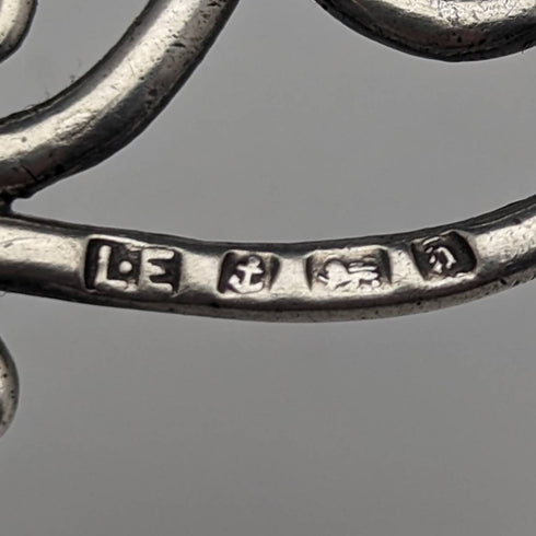 1878 年英國古董純銀小放大鏡放大鏡勞倫斯·埃手冊