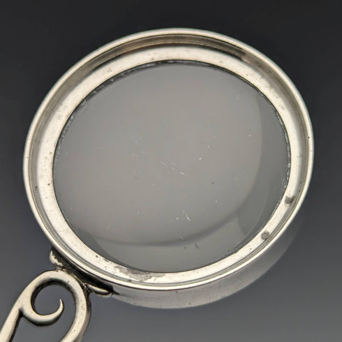 1878 年英國古董純銀小放大鏡放大鏡勞倫斯·埃手冊